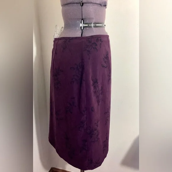 Vtg Y2K Whimsigoth Dark Floral Short Skirt Size 16 Fairy Grunge Witchy Fall Vamp - Picture 2 of 11